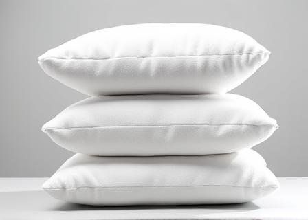 Stack of plush white pillows