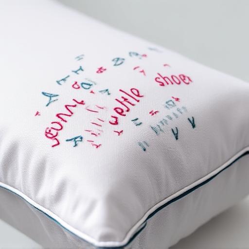 Close up of luxury pillow stitching