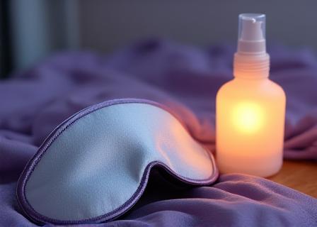 Silk sleep mask and essential oil mist